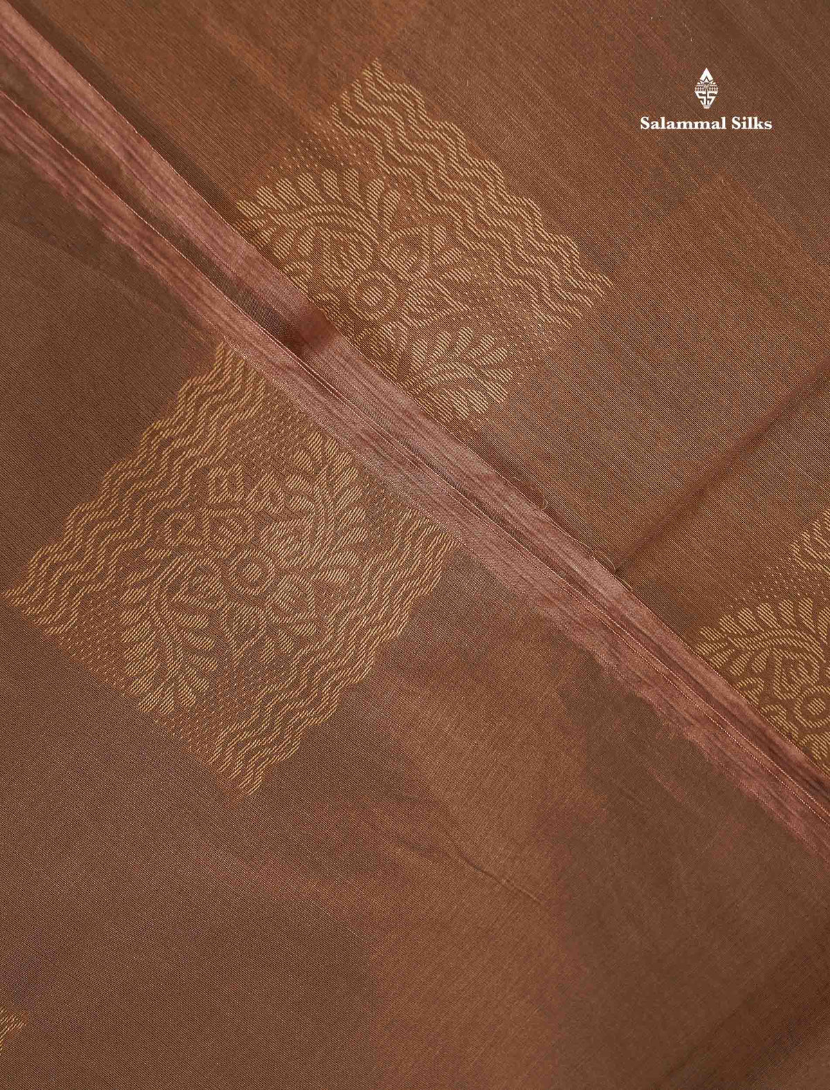 Cora Cotton Saree - Light Chocolate Colour Body Thread Butta With Contrast Maroon Blouse