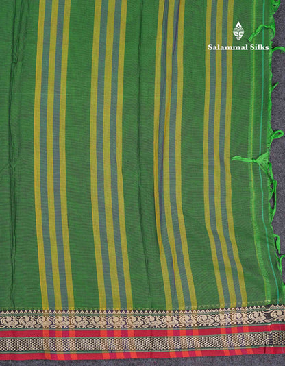 Beautiful Light Chocolate Plain Pure Cotton Saree With Traditional Border