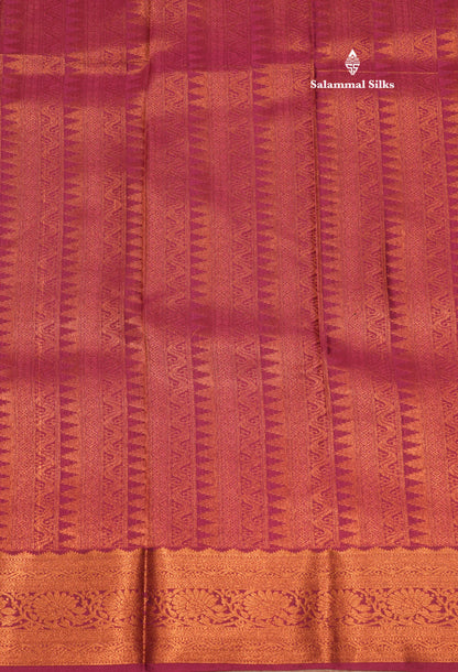 Elephant Grey Colour Semi Silk Saree With Contrast Magenta Pink Border