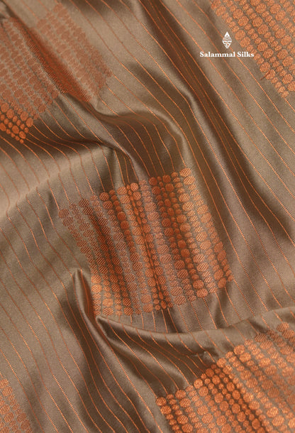 Elephant Grey Colour Semi Silk Saree With Contrast Magenta Pink Border