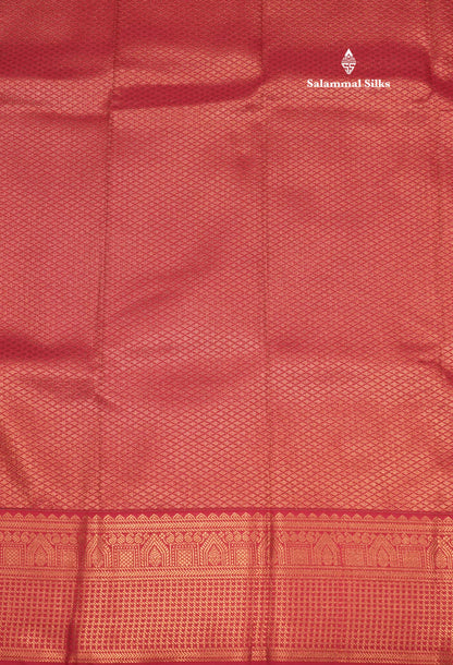 Green Colour Small Zari Checks Semi Silk Saree With Contrast Pink Border