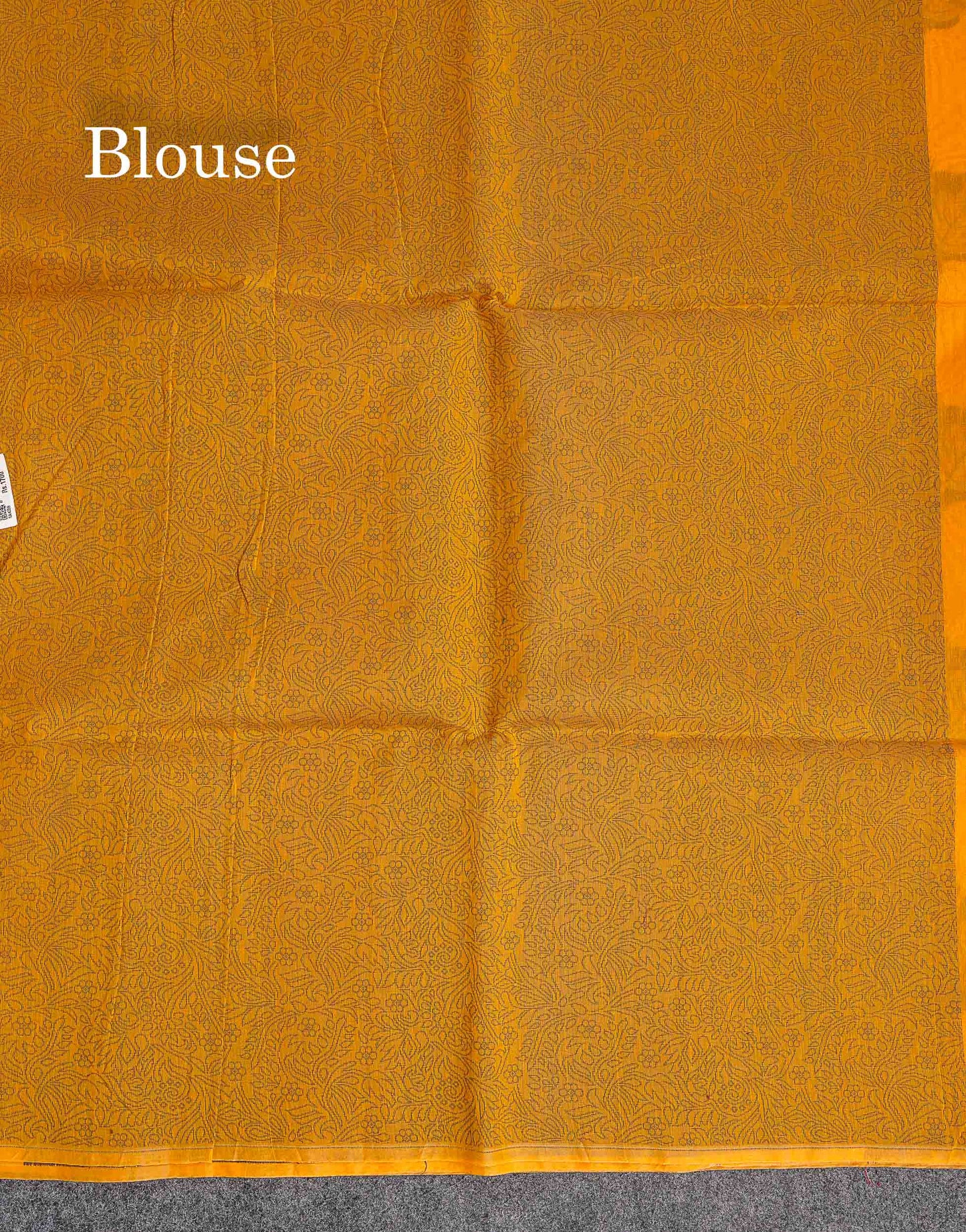 Cora Cotton Saree - Yellow Colour Body Thread Butta With Blouse