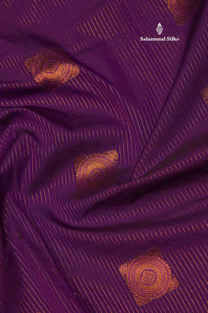 Violet Colour Semi Silk Saree With Contrast Pink Border