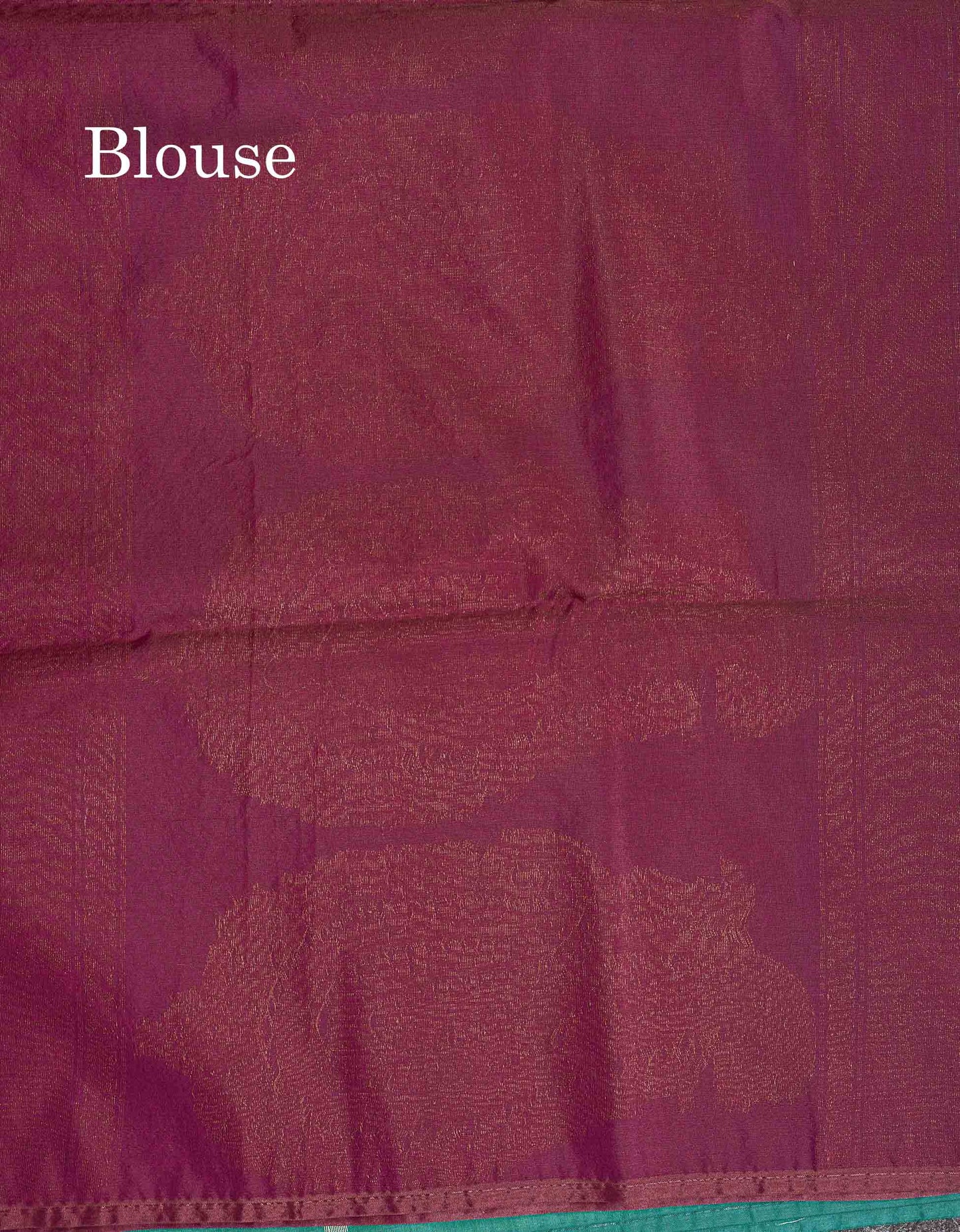 SICO Cotton Saree - Sapphire Green Colour Body Zari Butta With Contrast Magenta Blouse