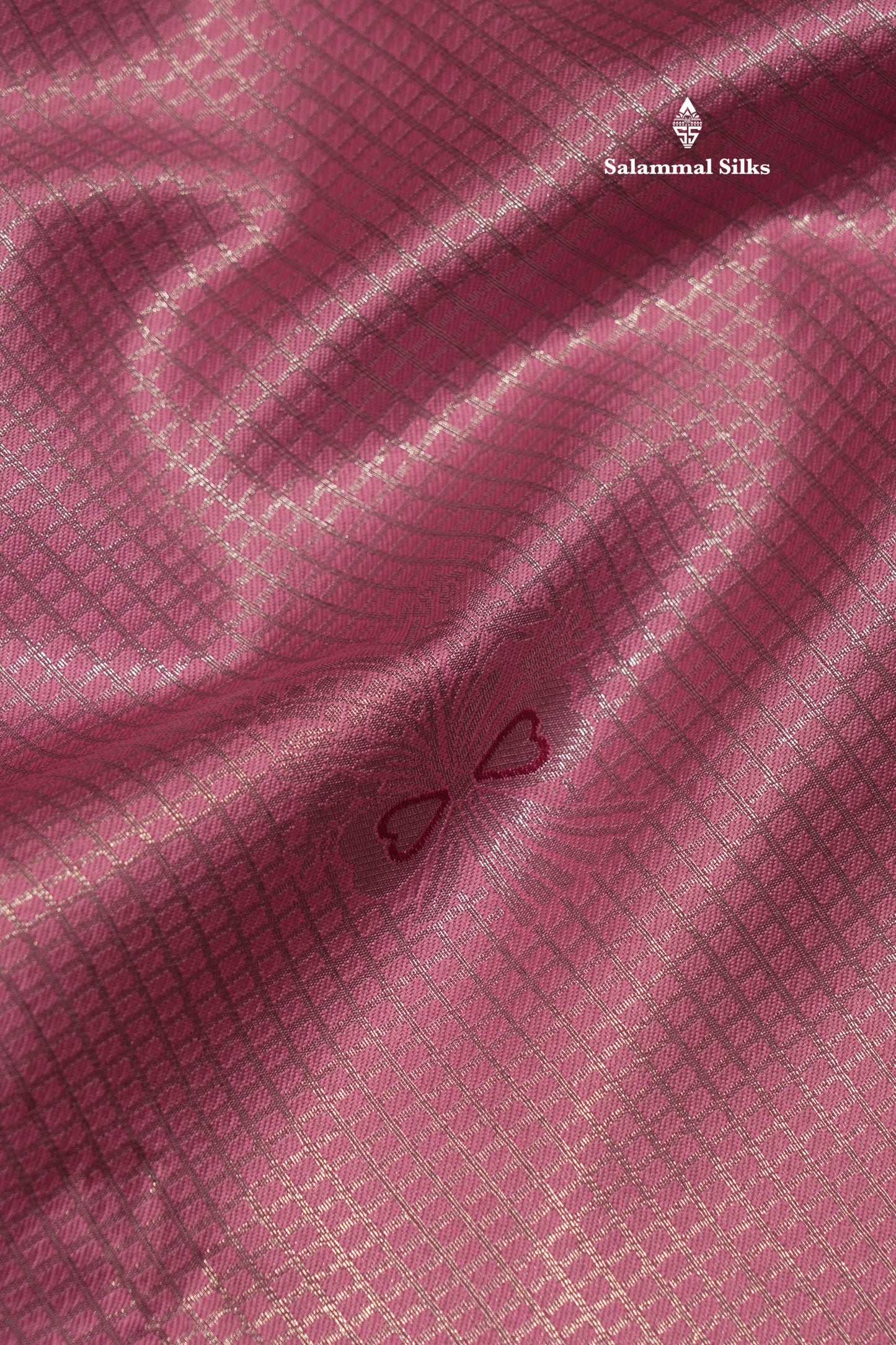 Light Pink Colour Semi Silk Tissue Saree With Contrast Magenta Pink Border