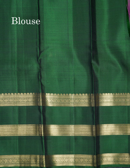 Magenta Pink Pure Kanjivaram Silk Saree With Traditional Evening Morning Border