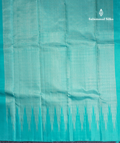 Sky Blue Colour Fancy Pure Kanjivaram Silk Saree With Blouse