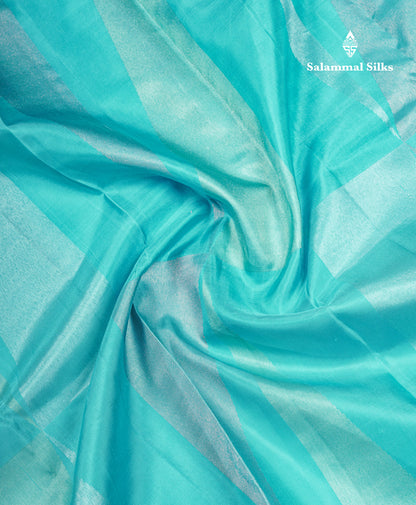 Sky Blue Colour Fancy Pure Kanjivaram Silk Saree With Blouse
