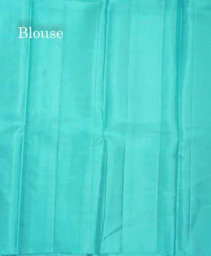 Sky Blue Colour Fancy Pure Kanjivaram Silk Saree With Blouse
