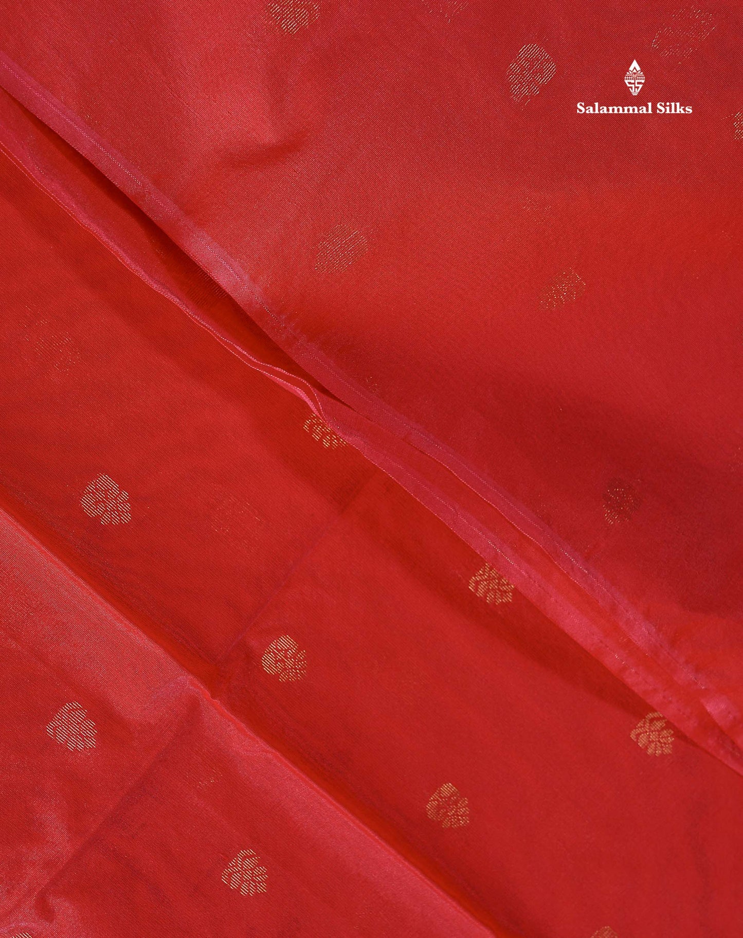 SICO Cotton Saree - Dual Tone Red Colour Body Zari Butta With Contrast Mustard Yellow Blouse