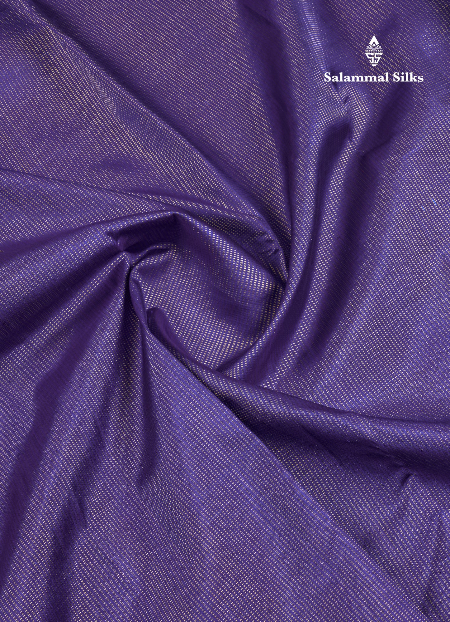 Korvai Beautiful Navy Blue Pure Kanjivaram Silk Saree With Contrast Sapphire Blue Traditional Border