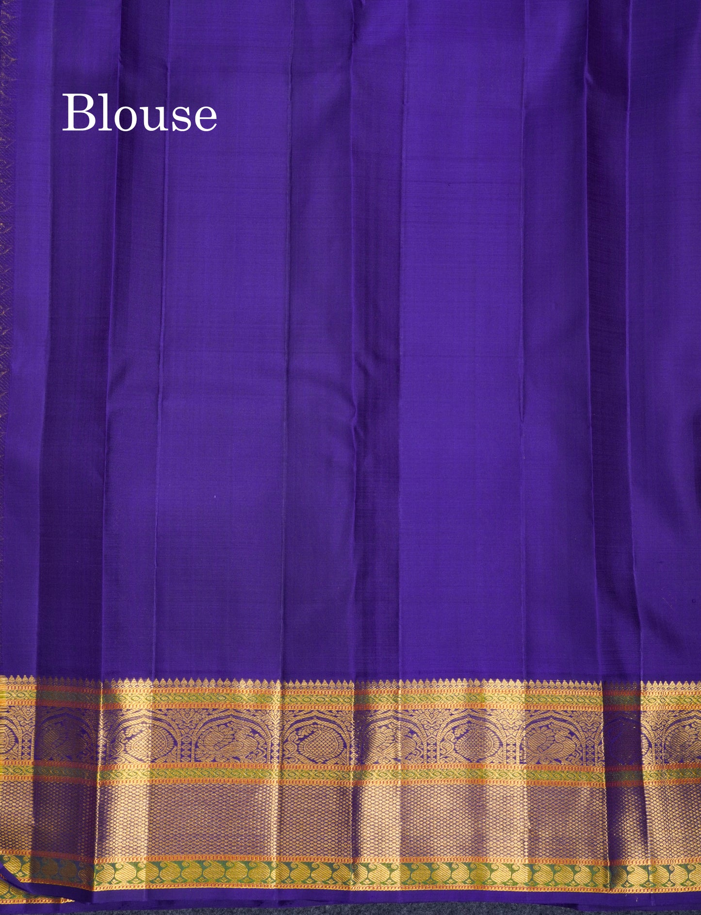 Koravi Rust Orange Pure Kanjivaram Silk Saree With Contrast Navy Blue Traditional Evening Morning Border