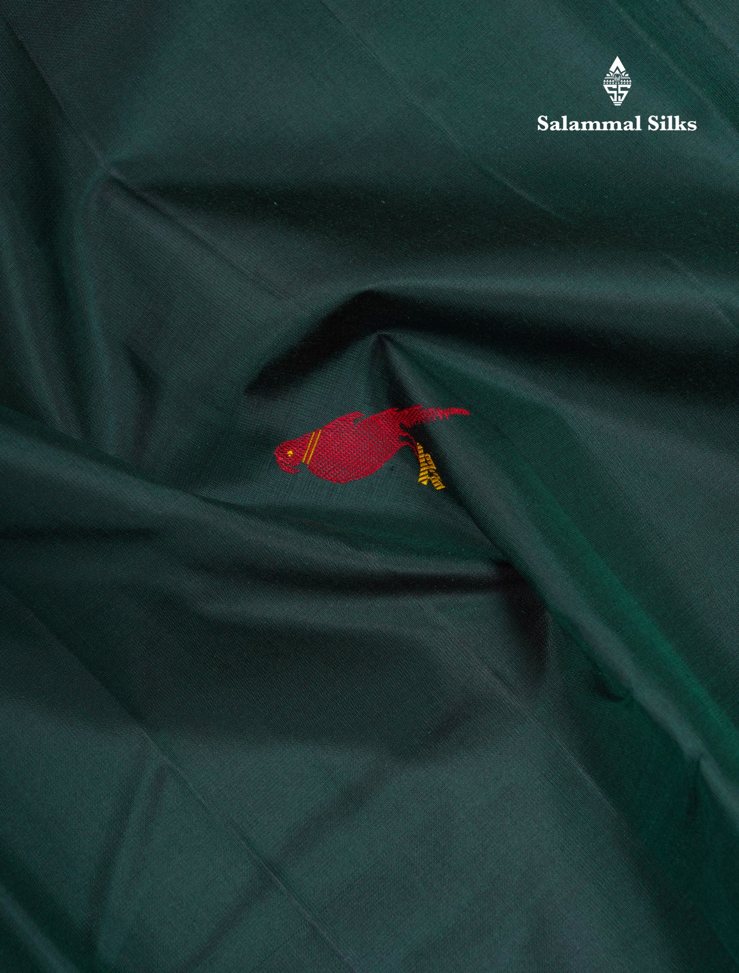 Bottle Green Thread Work Butta Fancy Pure Kanjivaram Silk Saree With Contrast Pink Blouse