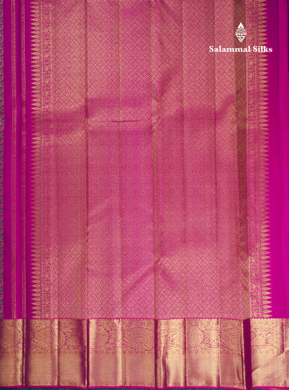 Beautiful Vadamalli Meenakari Work Bridal Pure Kanjivaram Silk Saree With Traditional Border