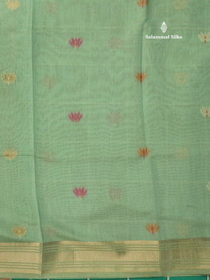 Lavender Colour Meenakari Work Muga Cotton Saree With Contrast Purple Blouse