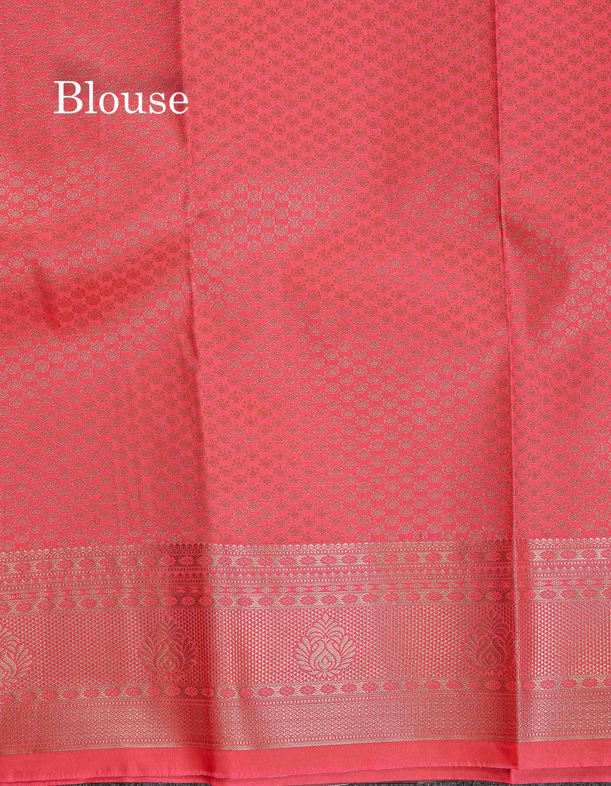 Semi Silk Saree - Bottle Green Colour Body Zig Zag Design With Contrast Pink Blouse