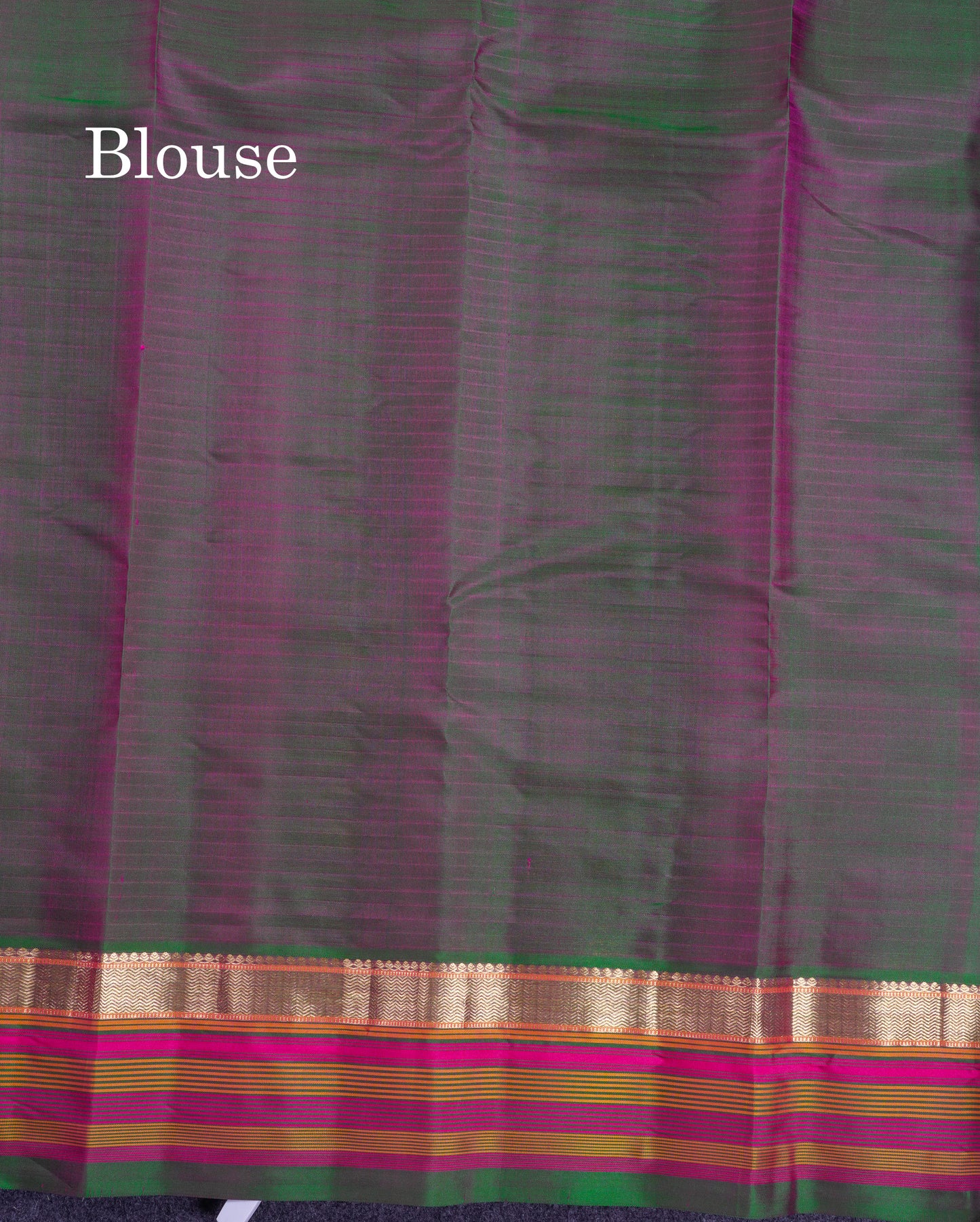 Beautiful Magenta Pure Kanjivaram Silk Saree With Traditional Border