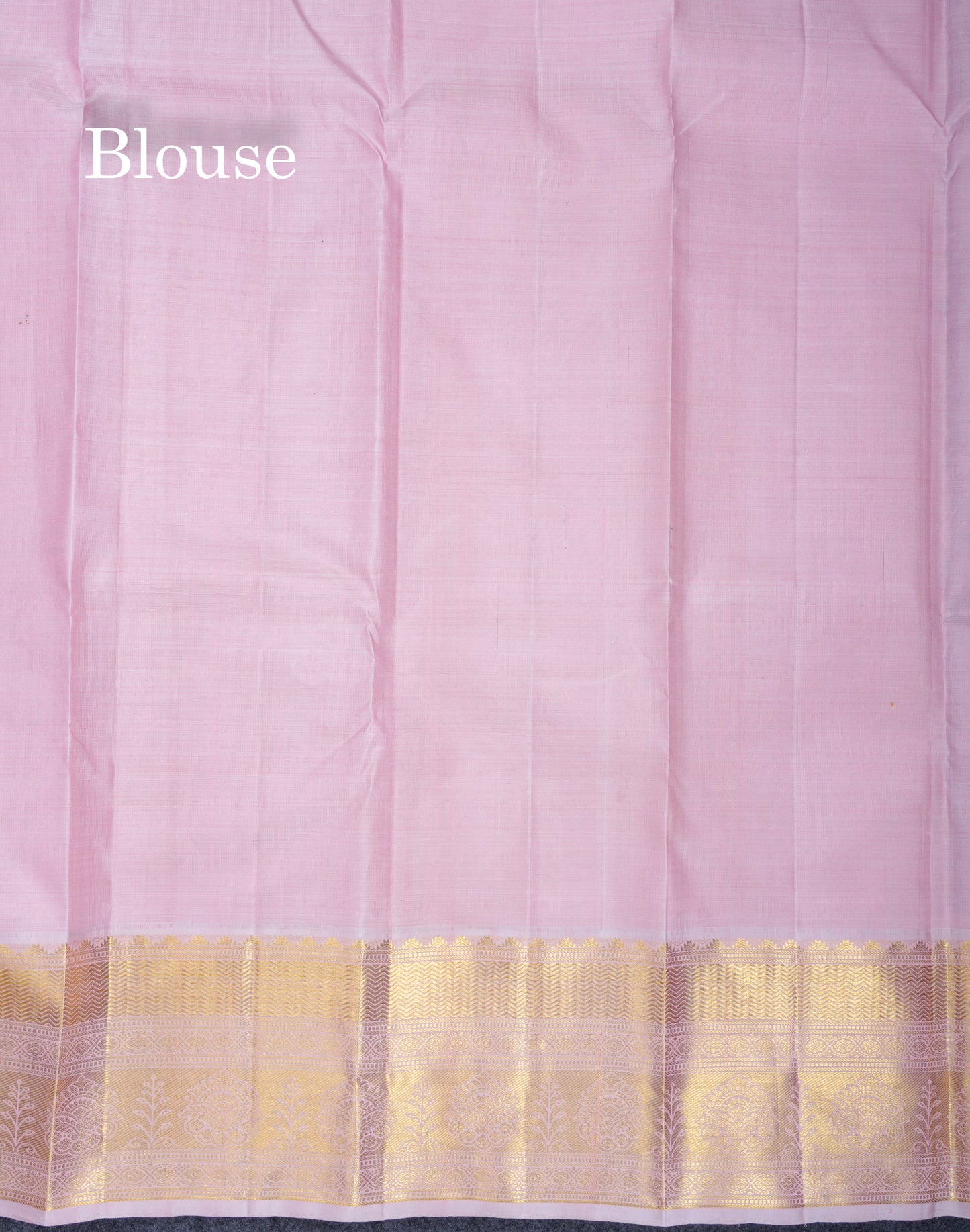 Korvai Dark Purple Pure Kanjivaram Silk Saree With Contrast Baby Pink Traditional Border