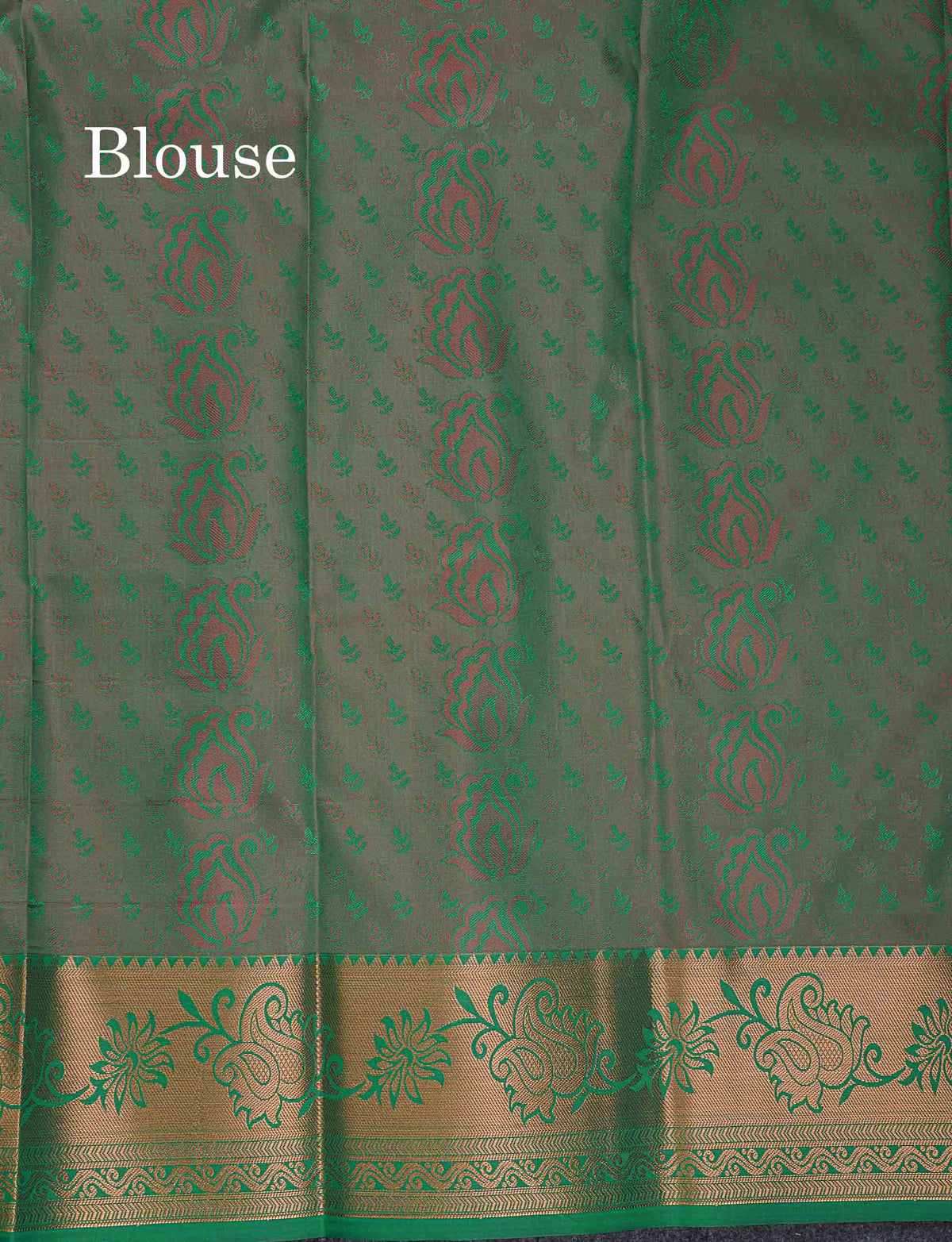 Semi Silk Saree - Dark Maroon Colour Body With Contrast Dual Tone Green Blouse