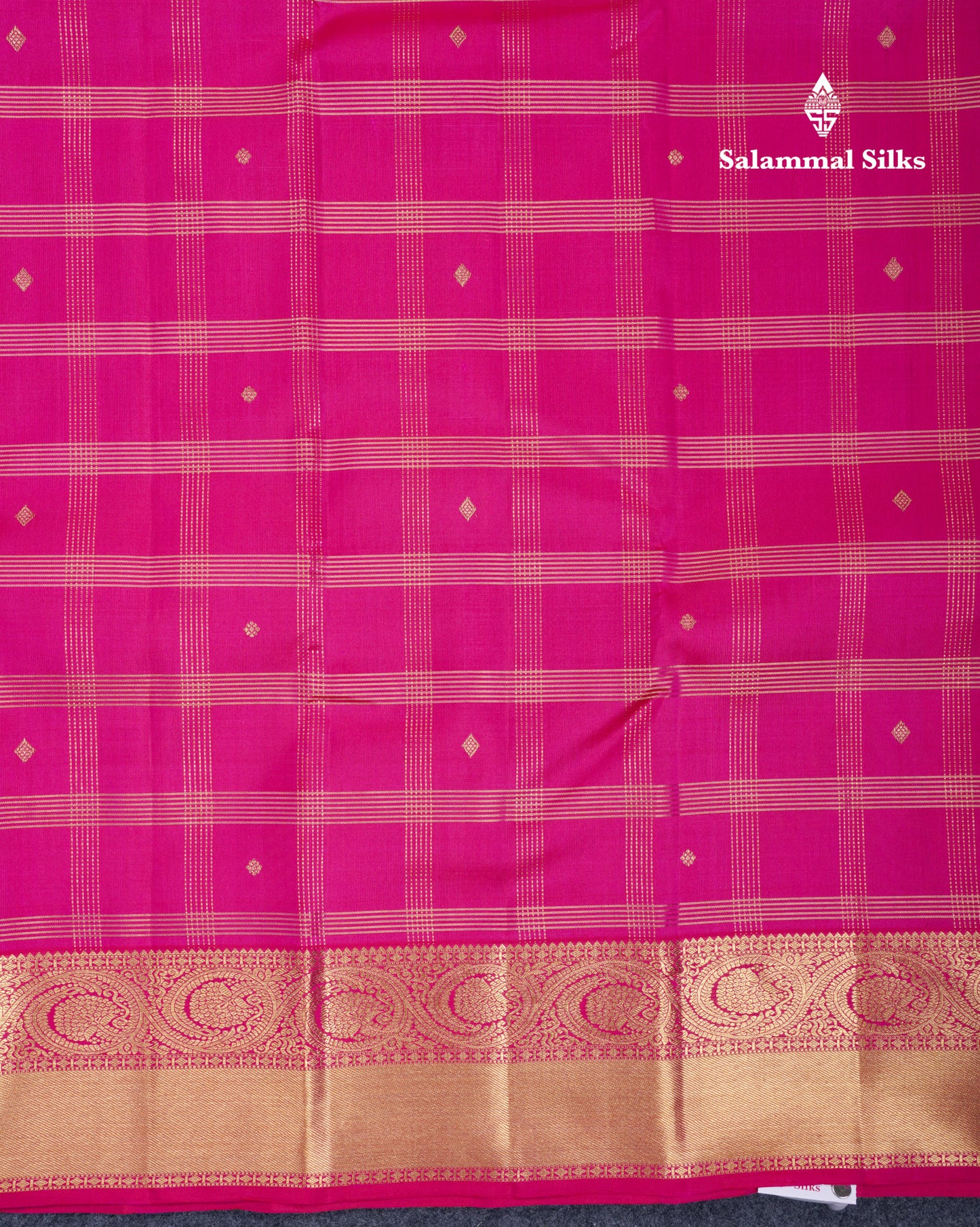 Beautiful Dual Tone Pink Pure Kanjivaram Silk Saree With Traditional Border