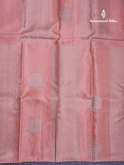 Chocolate Colour Fancy Pure Kanjivaram Silk Saree With Designer Blouse