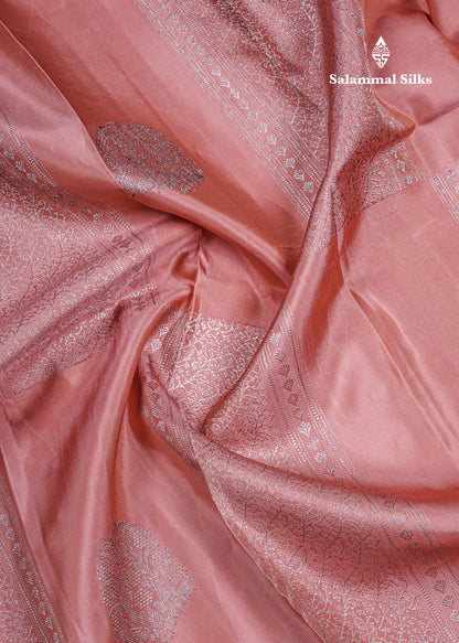 Chocolate Colour Fancy Pure Kanjivaram Silk Saree With Designer Blouse