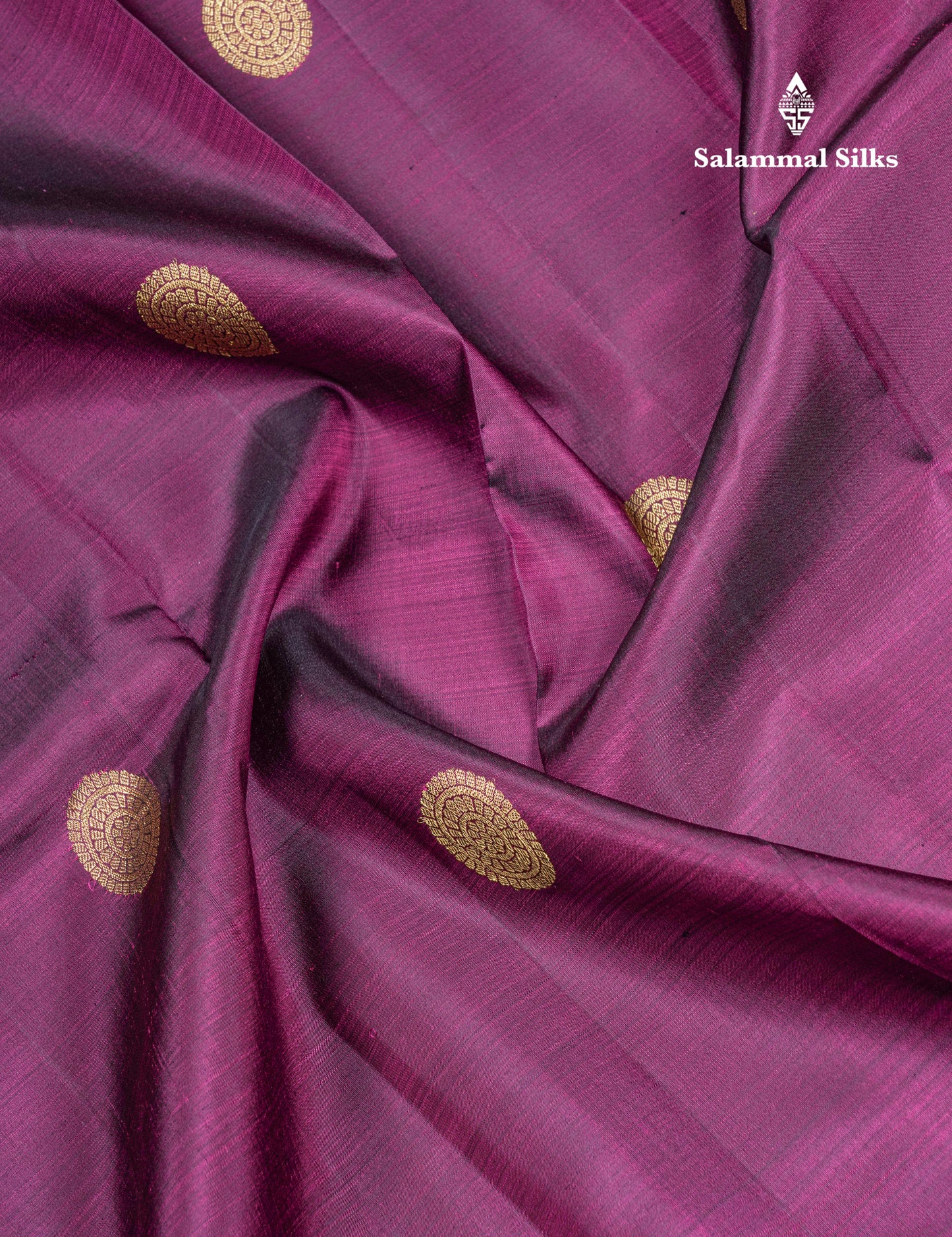 Magenta Pure Kanjivaram Silk Saree With Contrast Magenta Pink Traditional Border