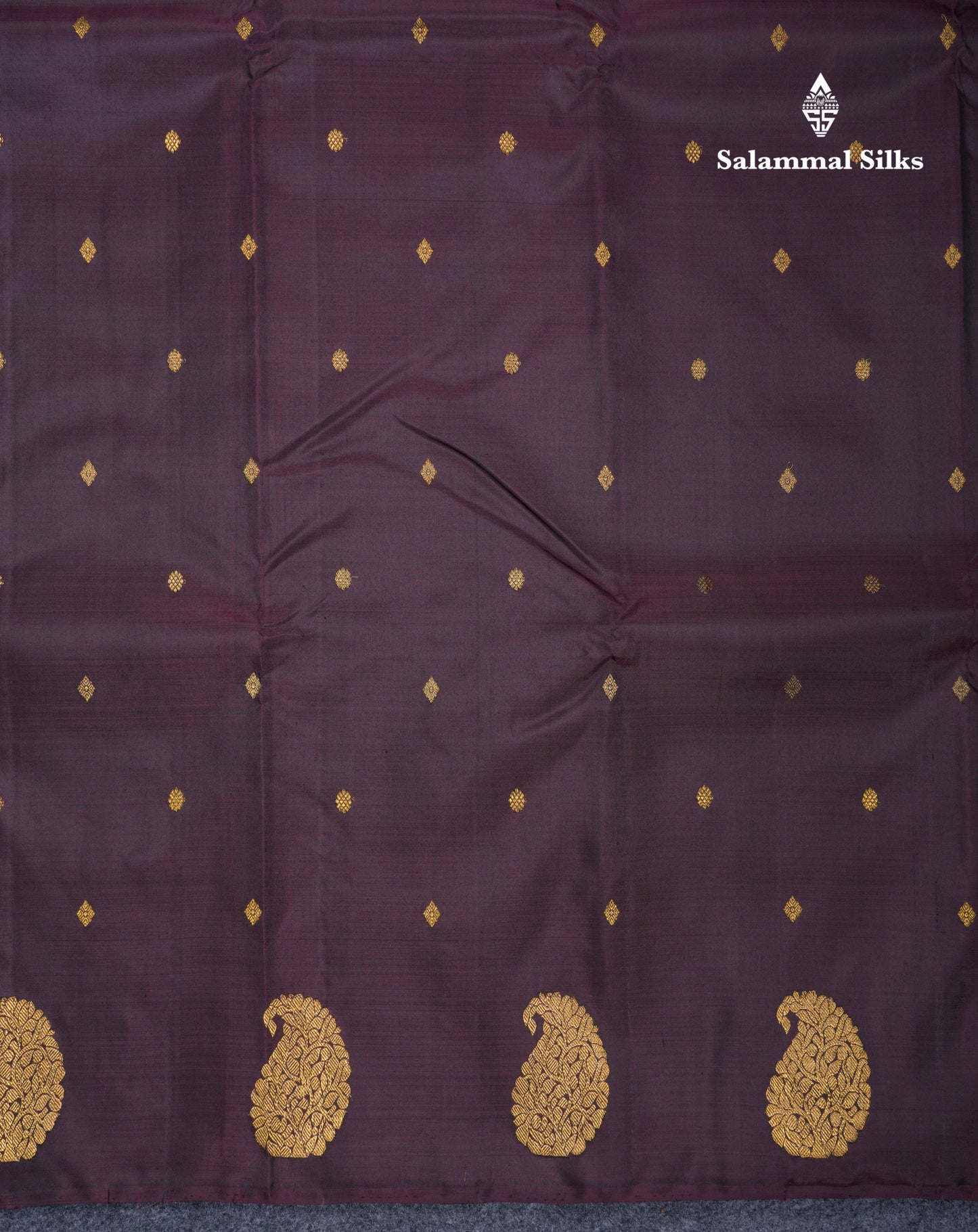 Dark Brown Fancy Pure Kanjivaram Silk Saree With Self Blouse