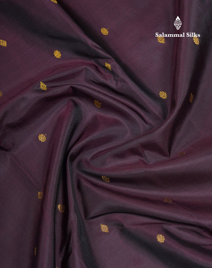 Dark Brown Fancy Pure Kanjivaram Silk Saree With Self Blouse