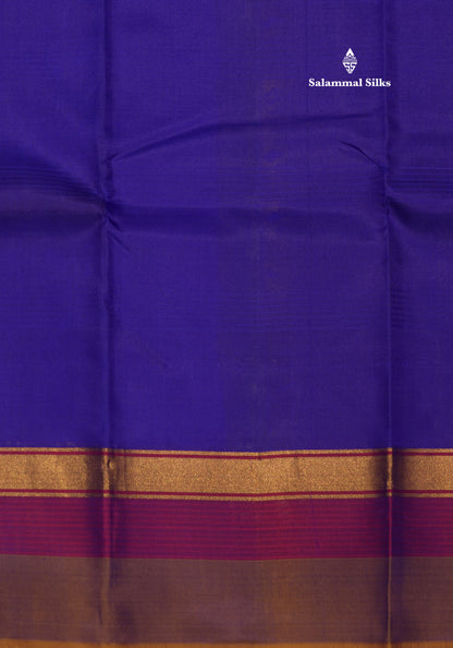 Royal Blue Light Weight Beautiful Pure Silk Saree With Three Layer Border
