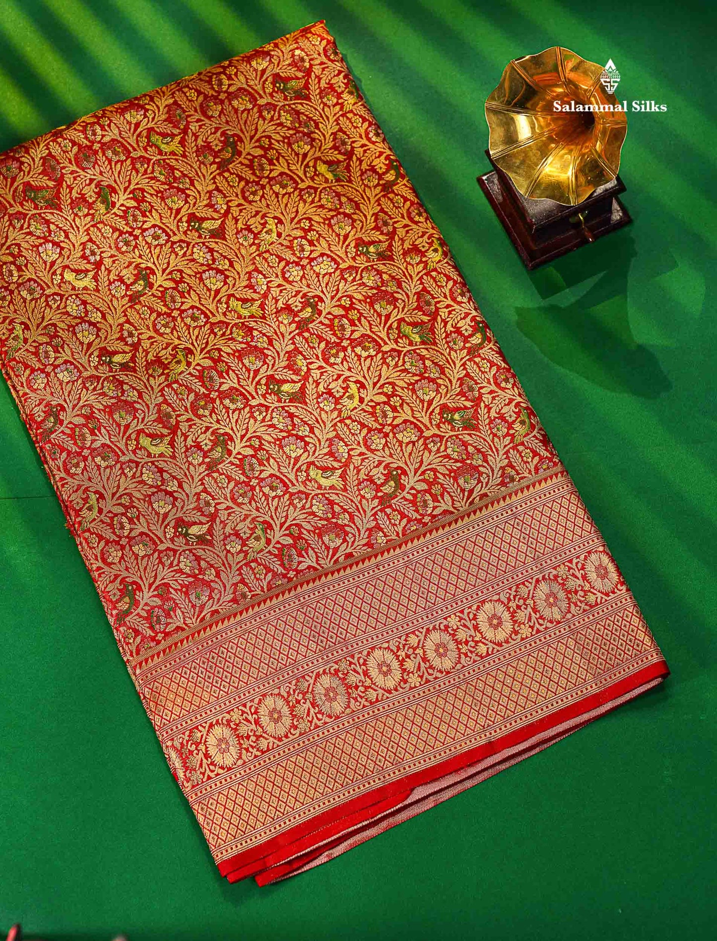 Red Meenakari Work Bridal Pure Kanjivaram Silk Saree