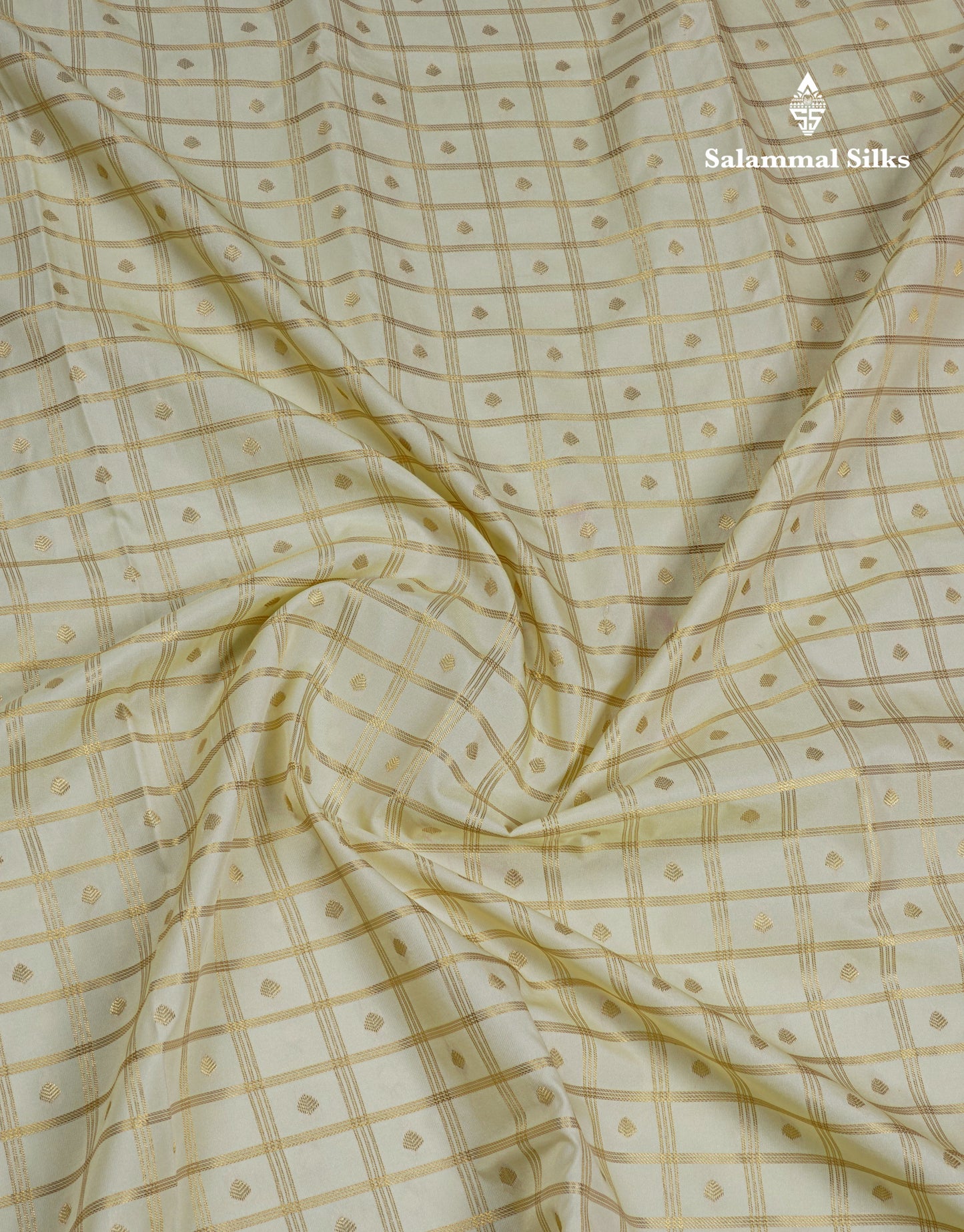 Half White Checks Semi Silk Saree With Contrast Chilly Red Traditional Border