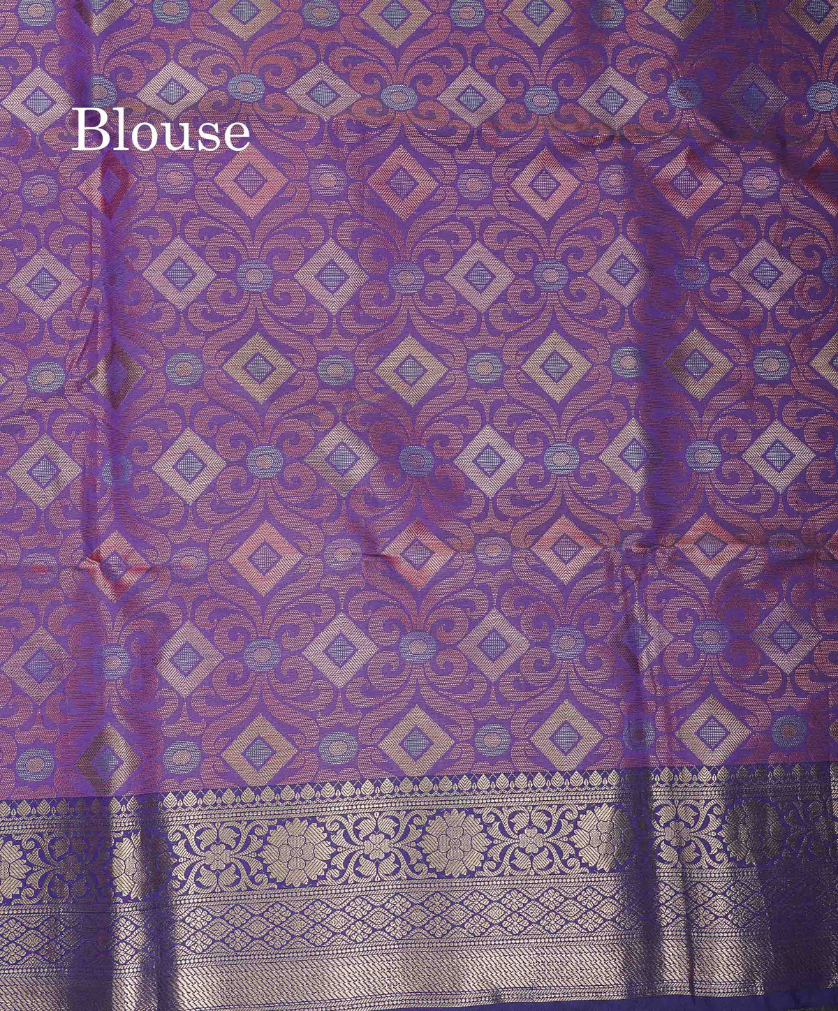 Cotton Mix Saree - Aqua Blue Colour Body With Contrast Purple Blouse