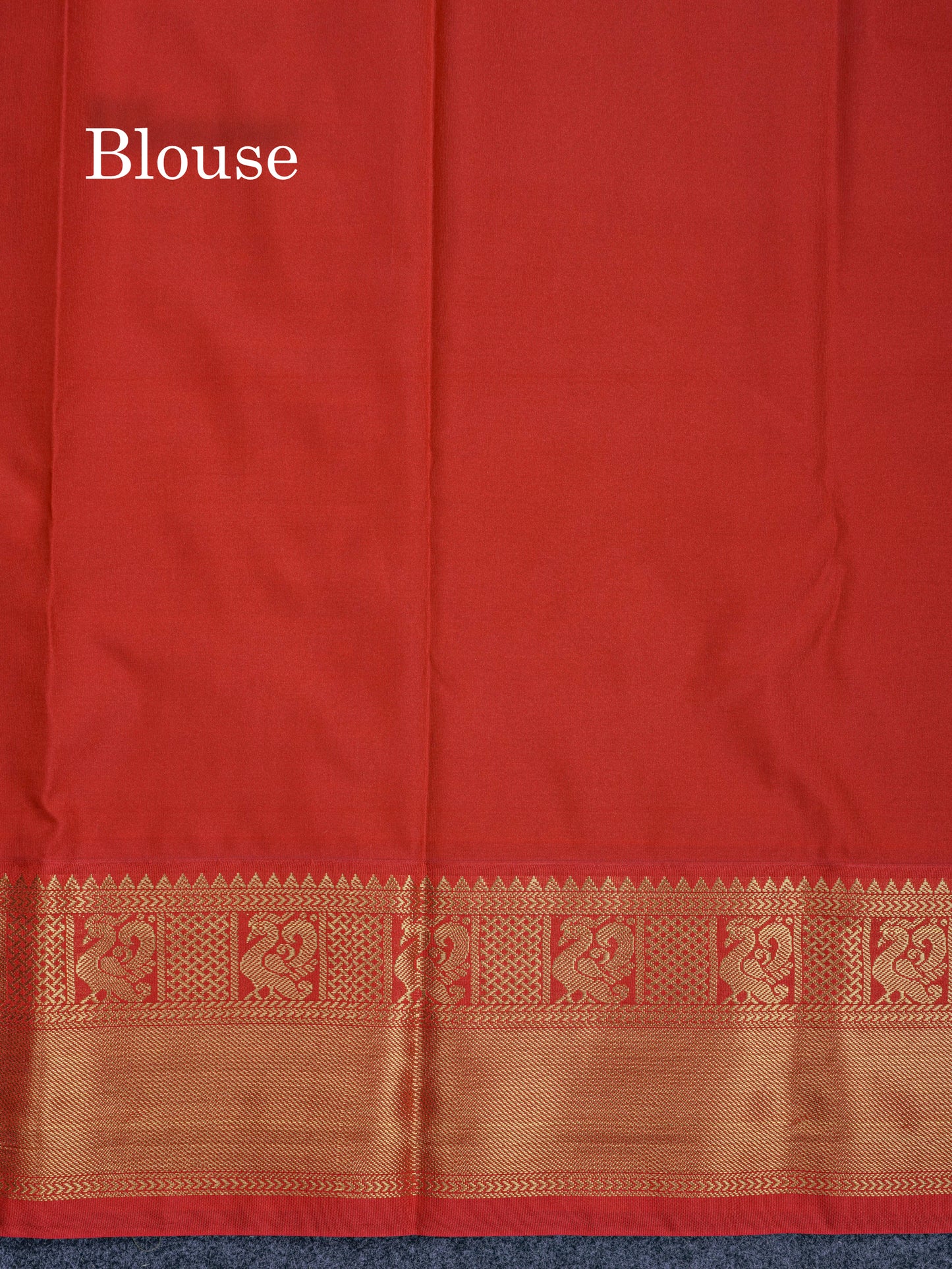 Half White Checks Semi Silk Saree With Contrast Chilly Red Traditional Border