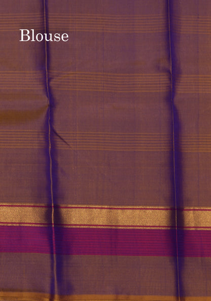 Royal Blue Light Weight Beautiful Pure Silk Saree With Three Layer Border