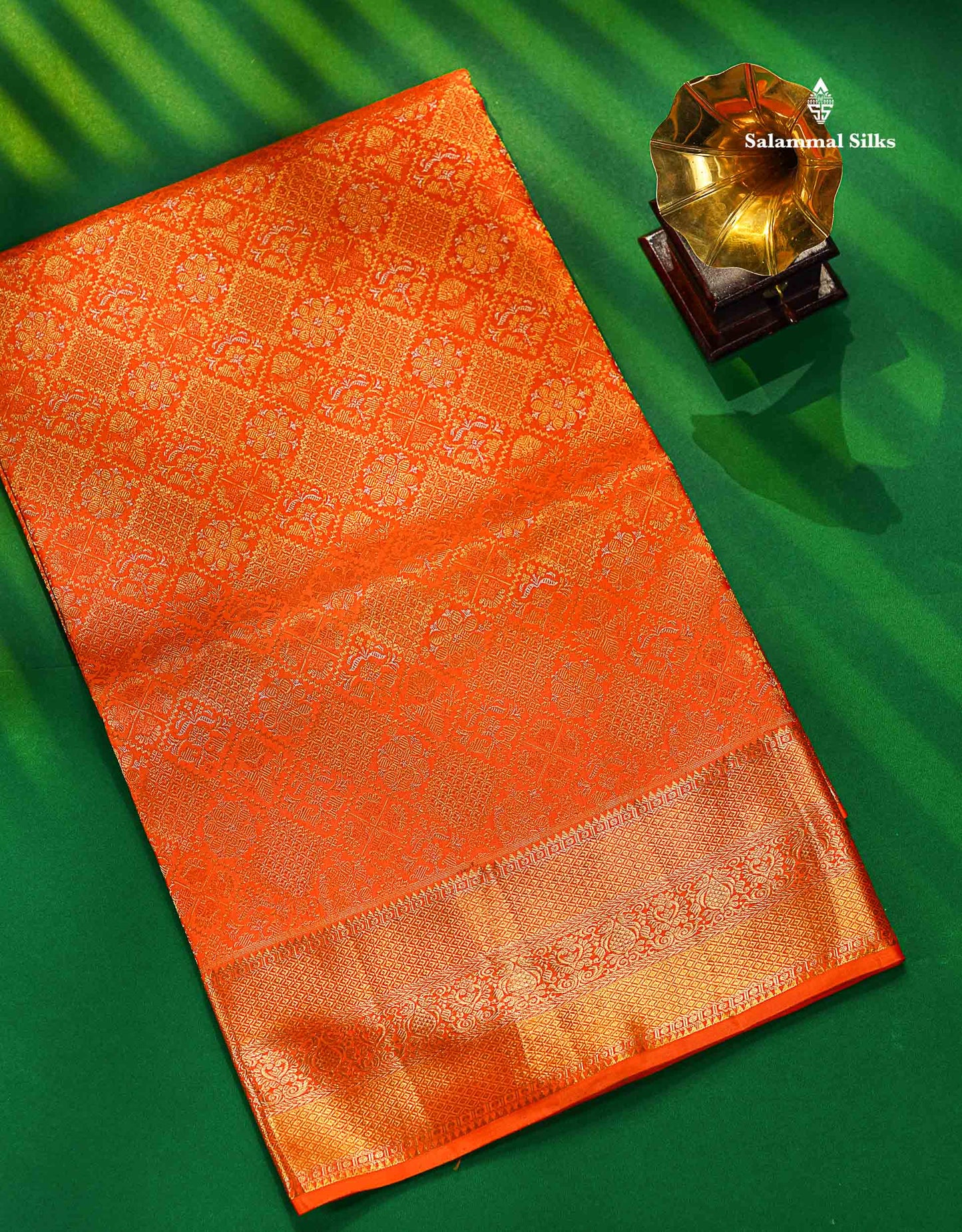 Pinkish Red Bridal Pure Kanjivaram Silk Saree With Self Border