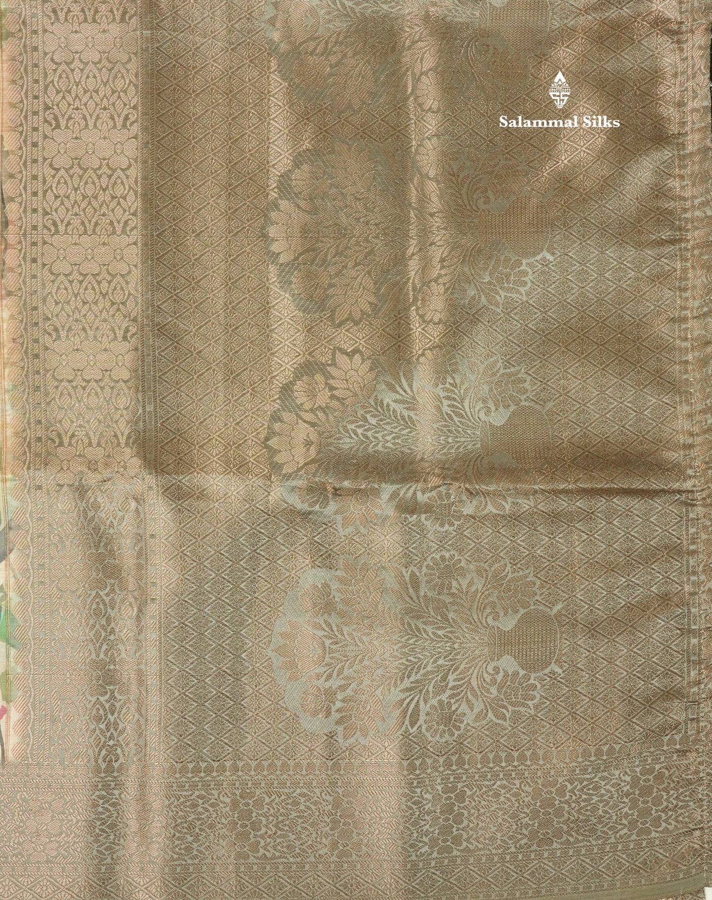 Multicolour Semi Tussar Saree With Floral Artistic Print With Contrast Border
