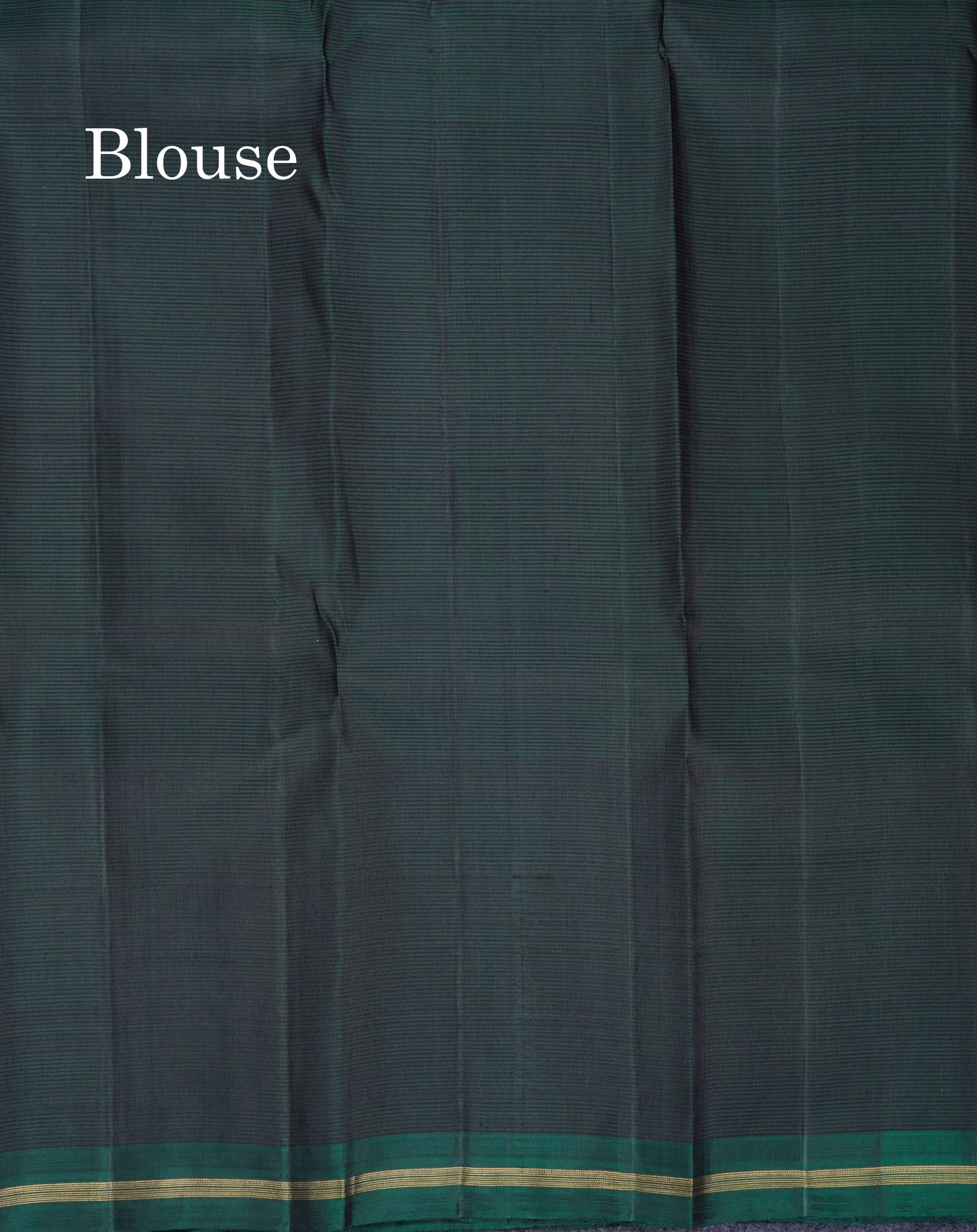 Beautiful Black Pure Kanjivaram Silk Saree With Contrast Bottle Green Small Border