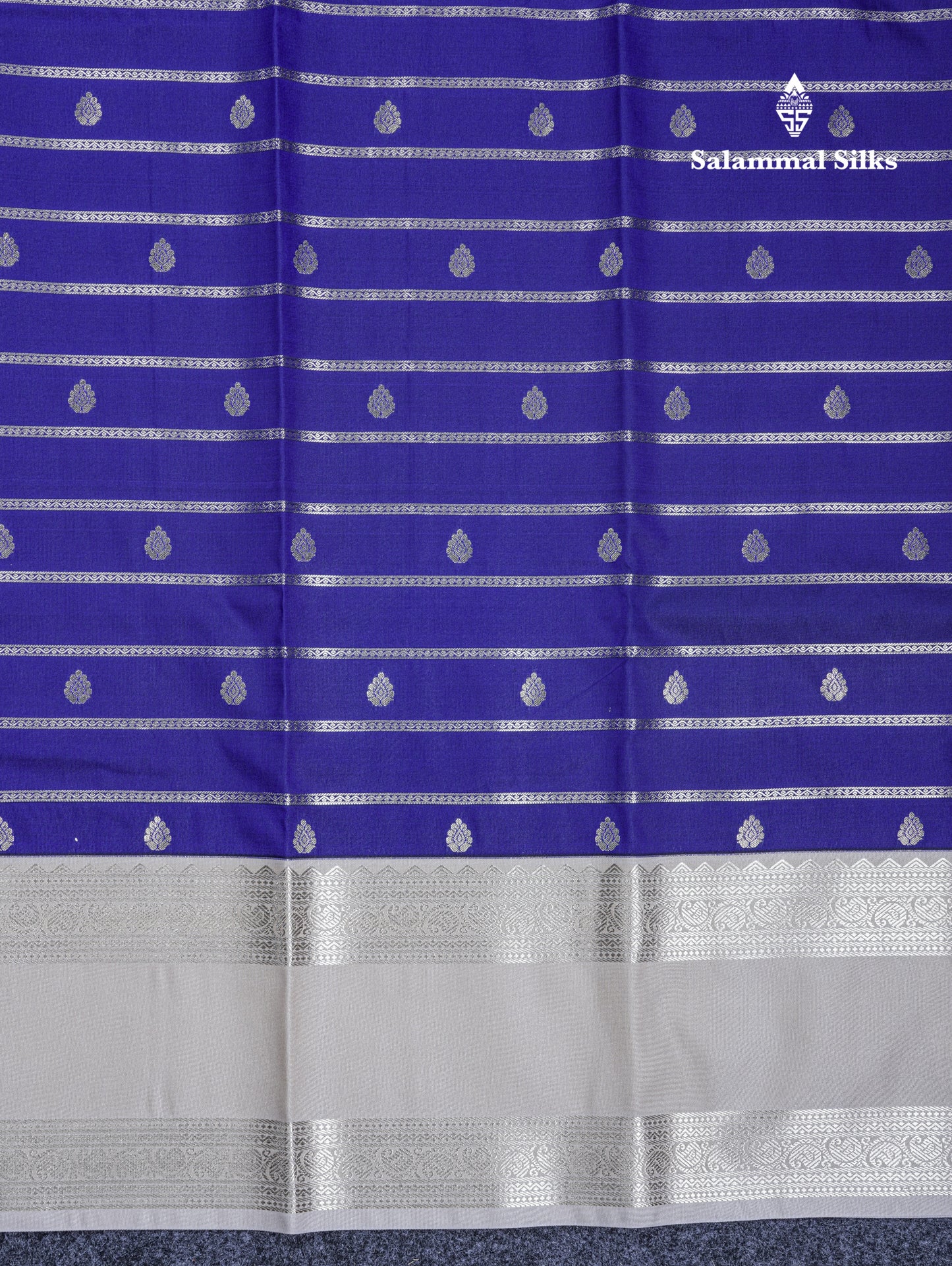 Dark Purple Semi Silk Saree With Contrast Sandal Traditional Double Border