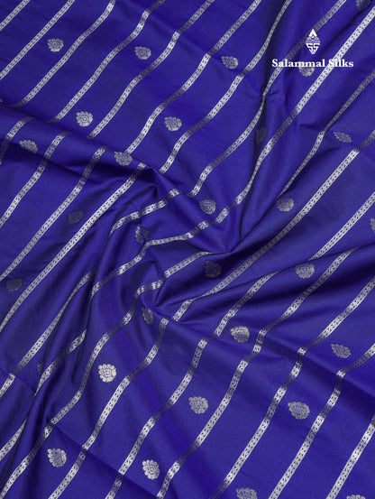 Dark Purple Semi Silk Saree With Contrast Sandal Traditional Double Border