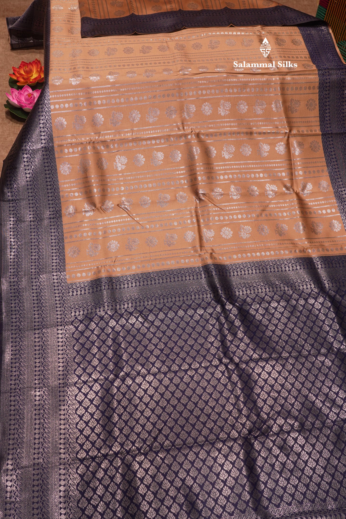 Parrot Green Colour Semi Silk Saree With Contrast Bottle Green Border