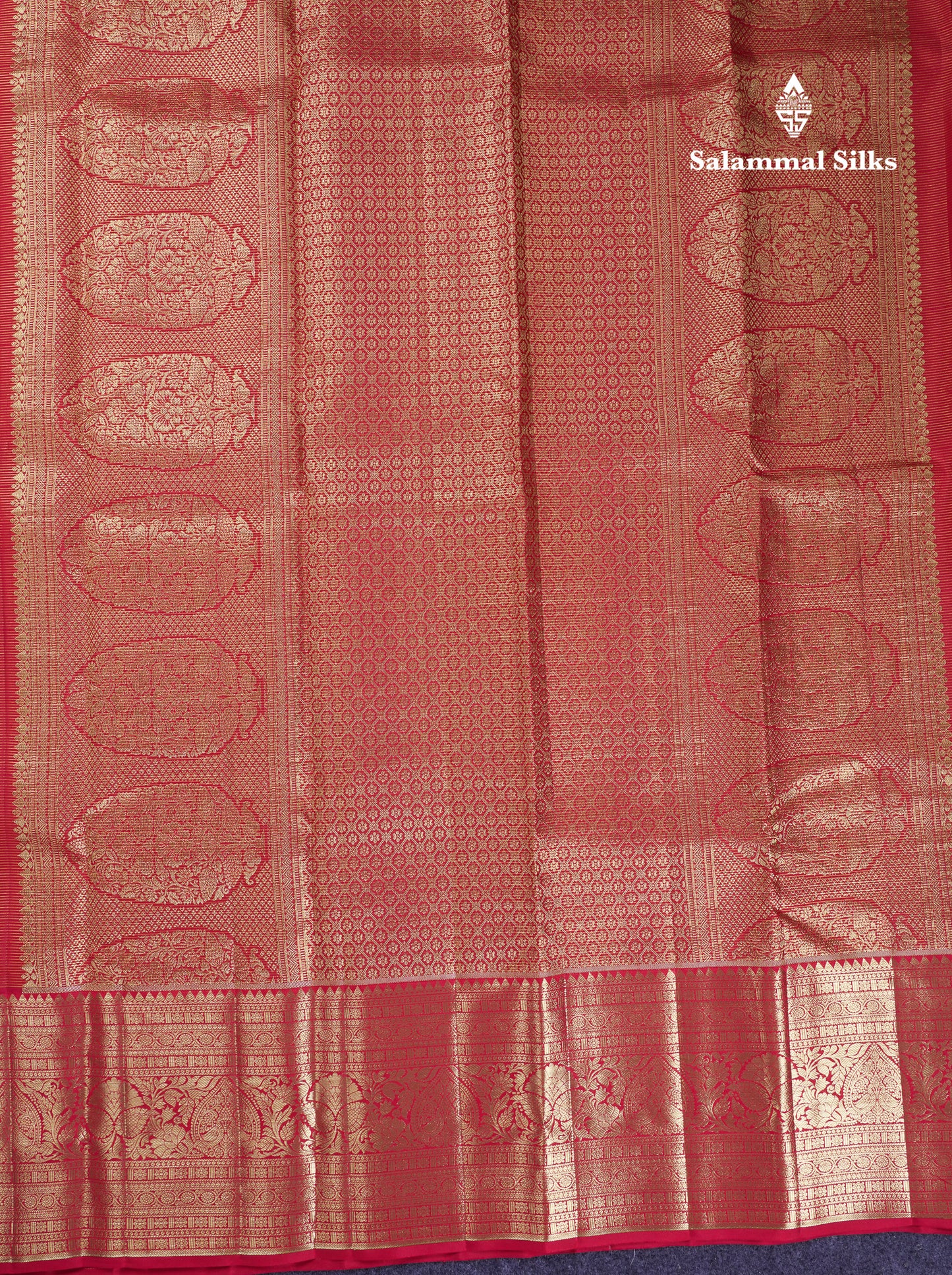Beautiful Pink Vaira Oosi Lines Pure Kanjivaram Silk Saree With Traditional Evening Morning Border
