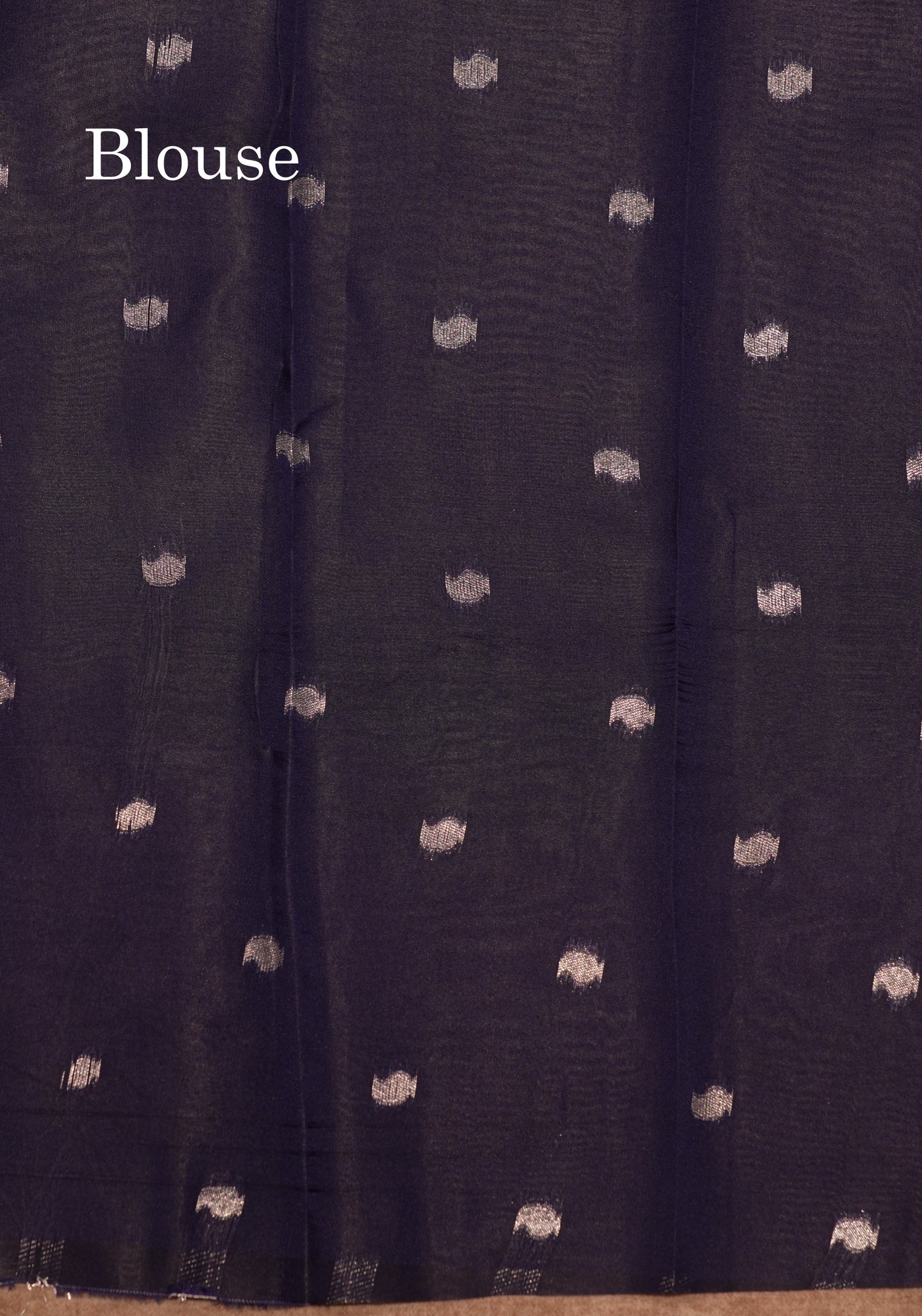 Chocolate Colour Semi Silk Saree With Contrast Navy Blue Border