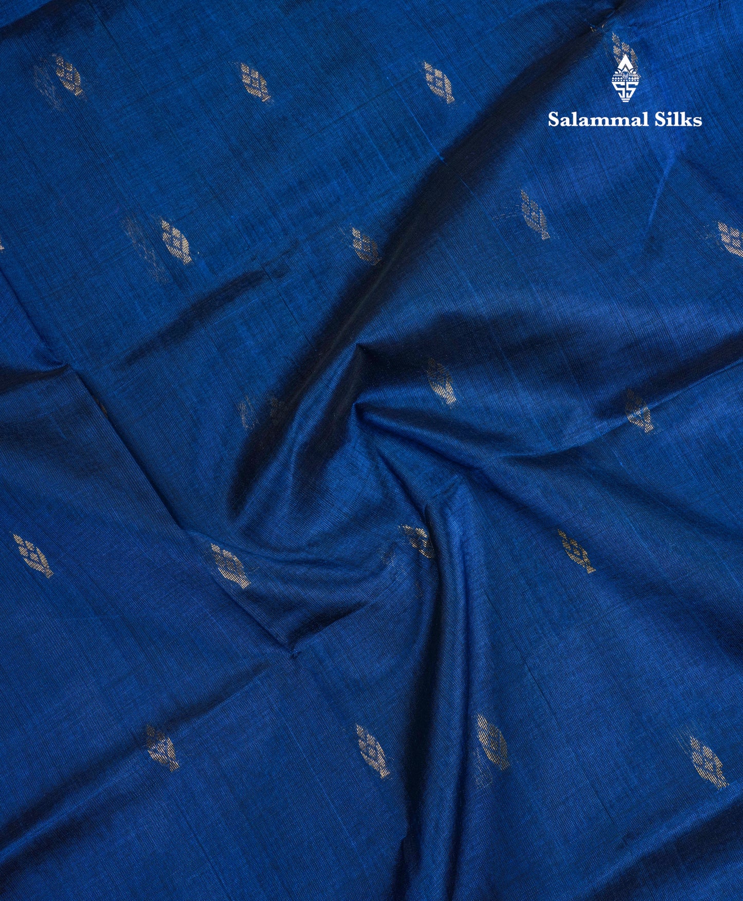 Dual Tone Blue Pure Silk Cotton Saree With Contrast Manthulir Yellow Blouse