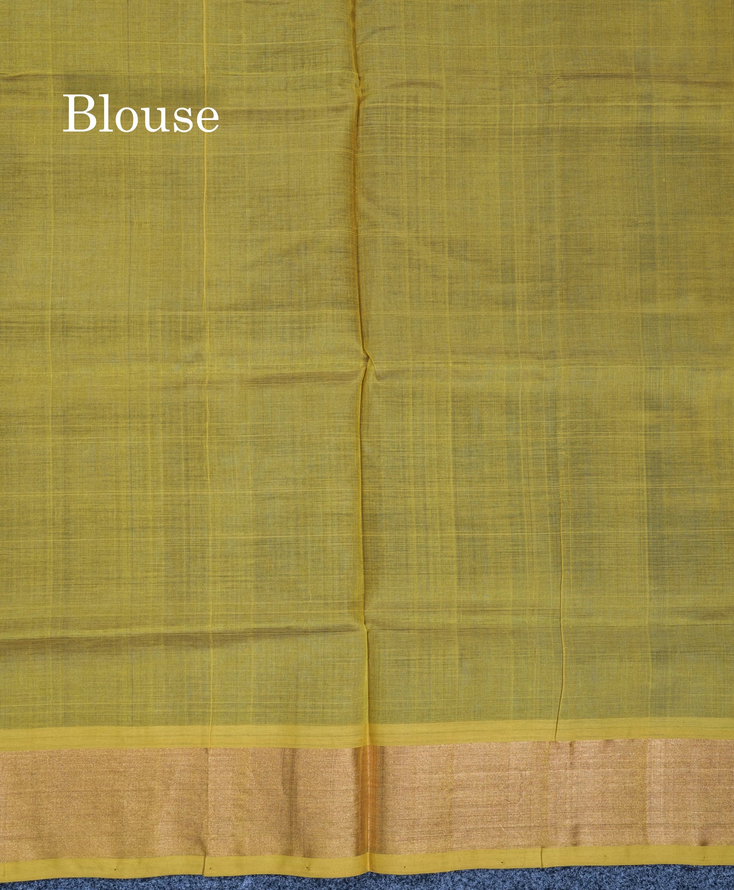 Dual Tone Blue Pure Silk Cotton Saree With Contrast Manthulir Yellow Blouse