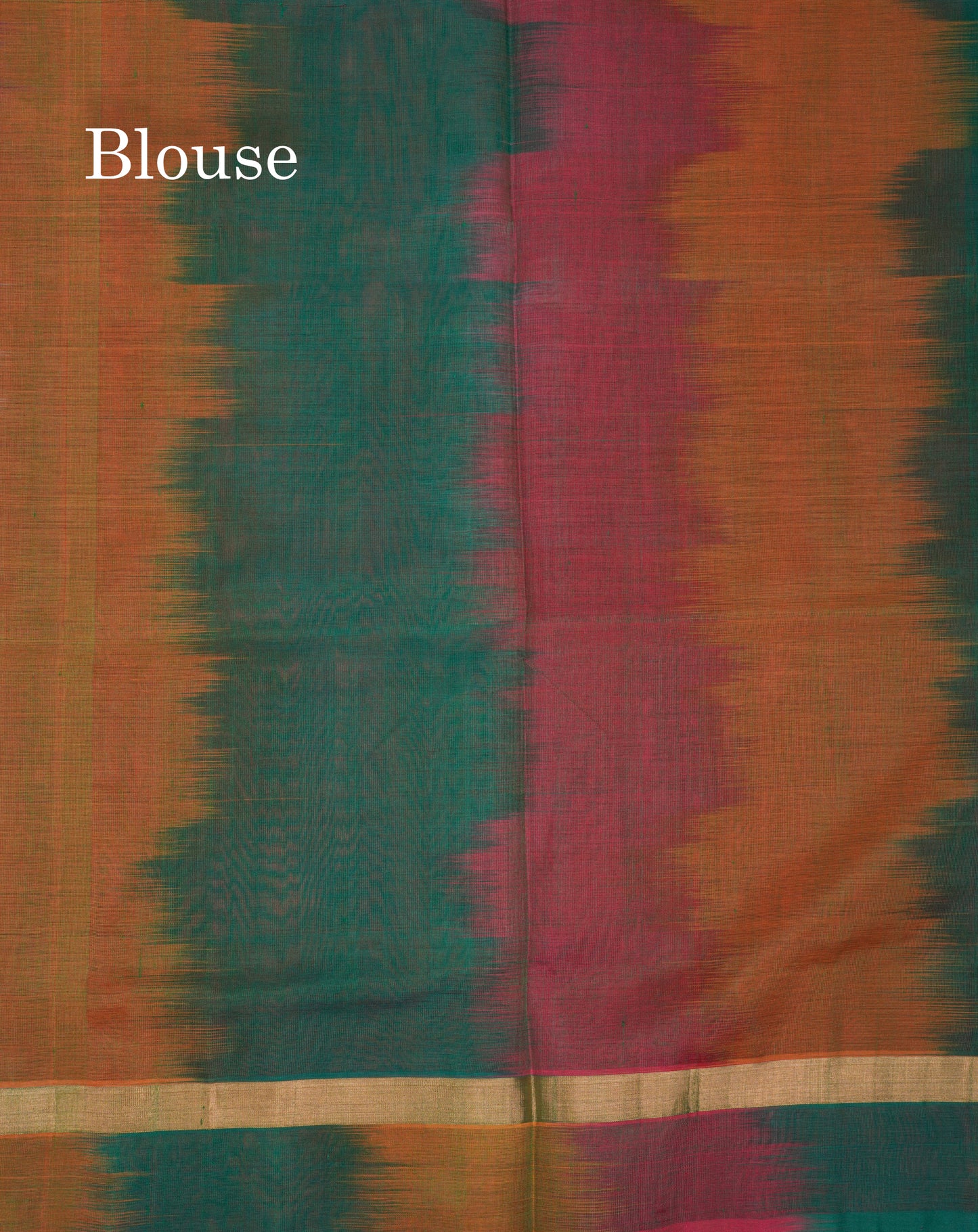 Beautiful Chilly Red Plain Pure Silk Cotton Saree With Contrast Bottle Green Blouse