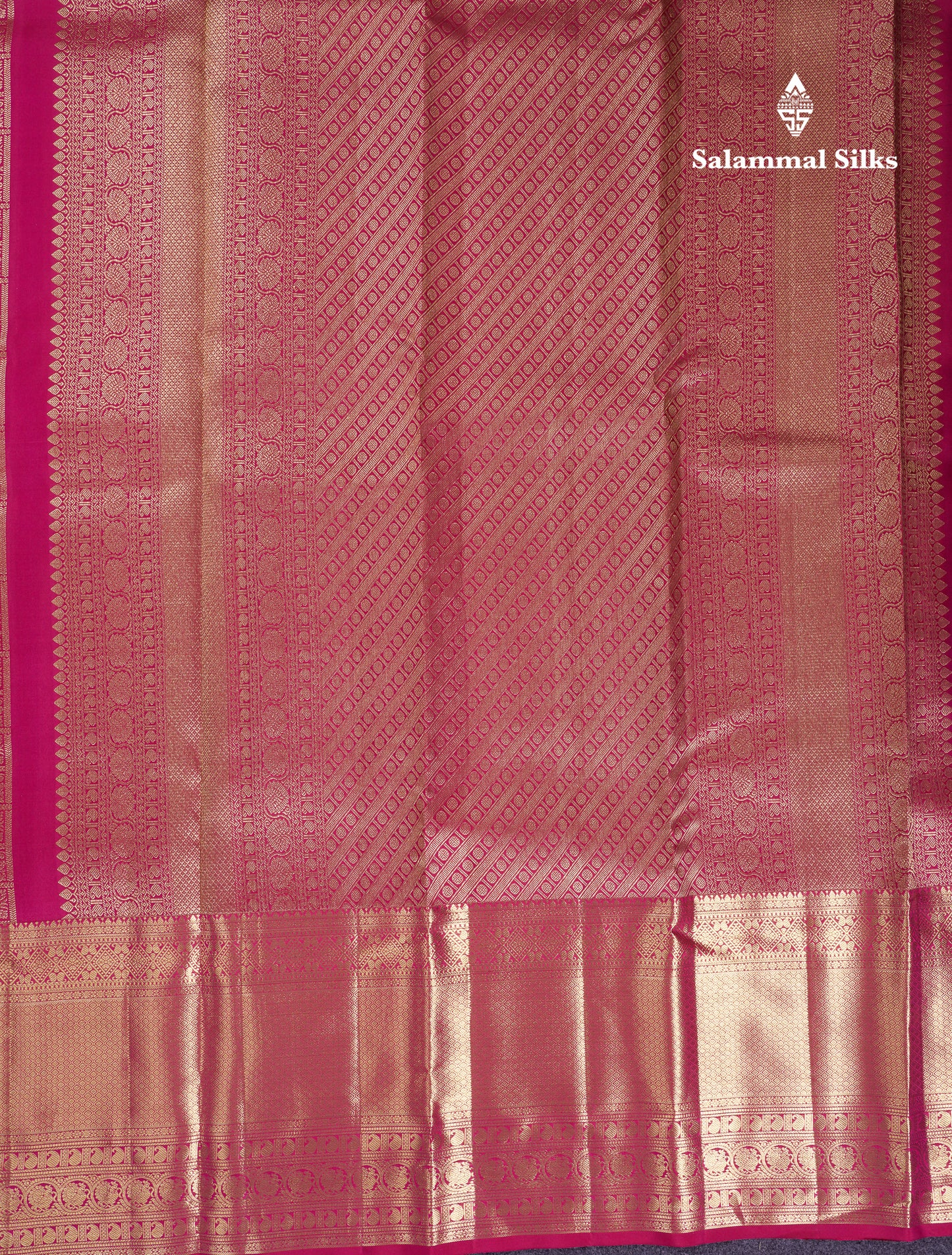 Beautiful Pink Bridal Pure Kanjivaram Silk Saree With Traditional Evening Morning Border