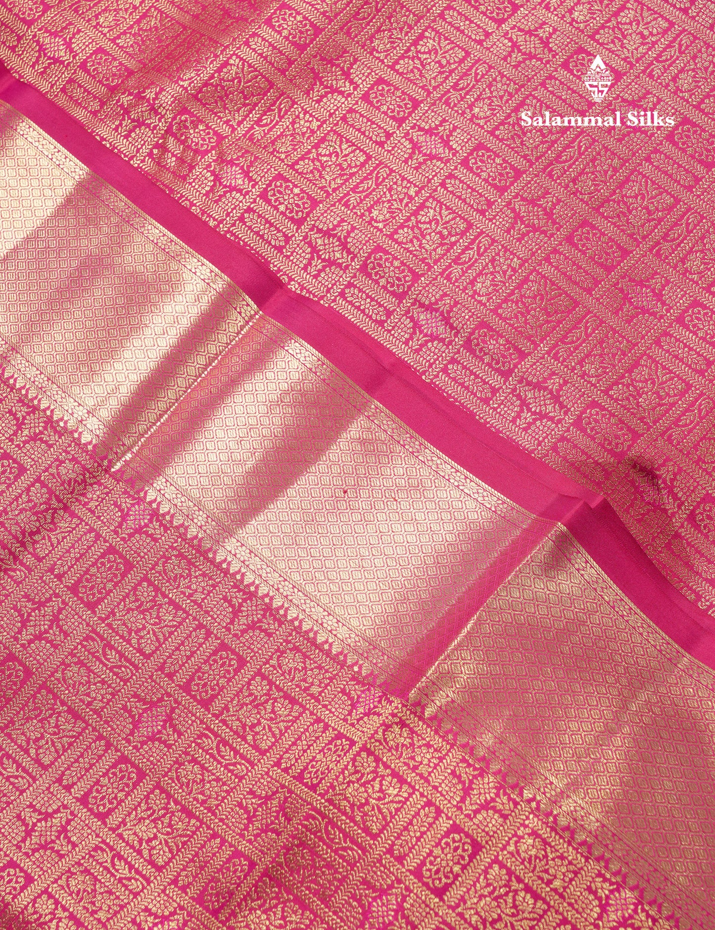 Beautiful Pink Bridal Pure Kanjivaram Silk Saree With Traditional Evening Morning Border