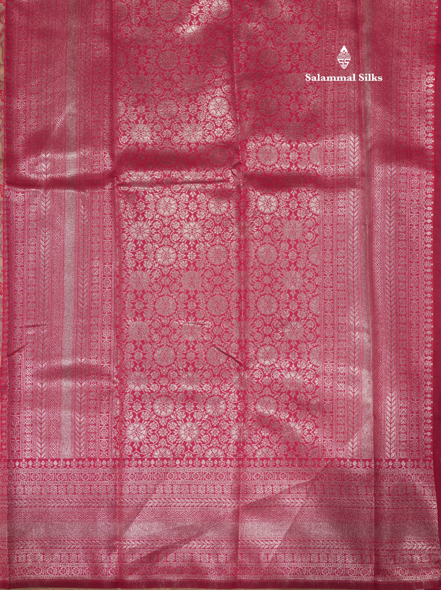 Chocolate Colour Semi Silk Saree With Contrast Navy Blue Border