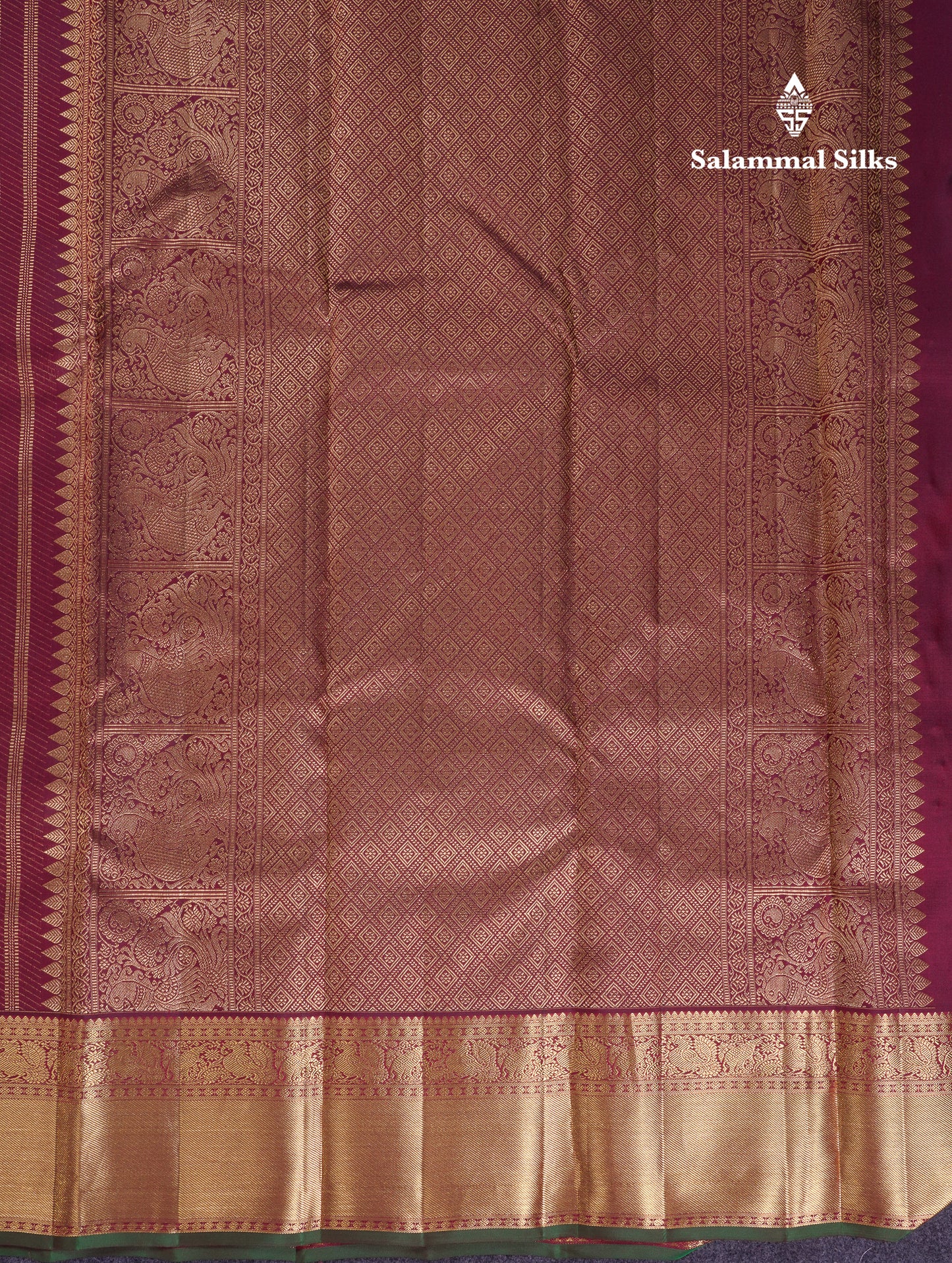 Beautiful Dark Maroon Menakari Work Bridal Pure Kanjivaram Silk Saree With Traditional Border